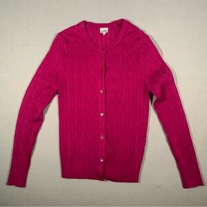 Cielo Fuchsia Cable Knit Cardigan‎